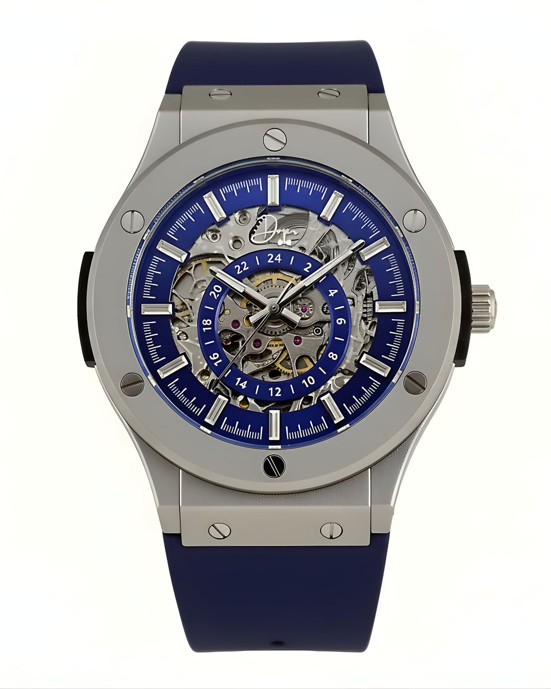 Stainless Steel Skeleton Watch - The 199 Blue by Dapper Watches