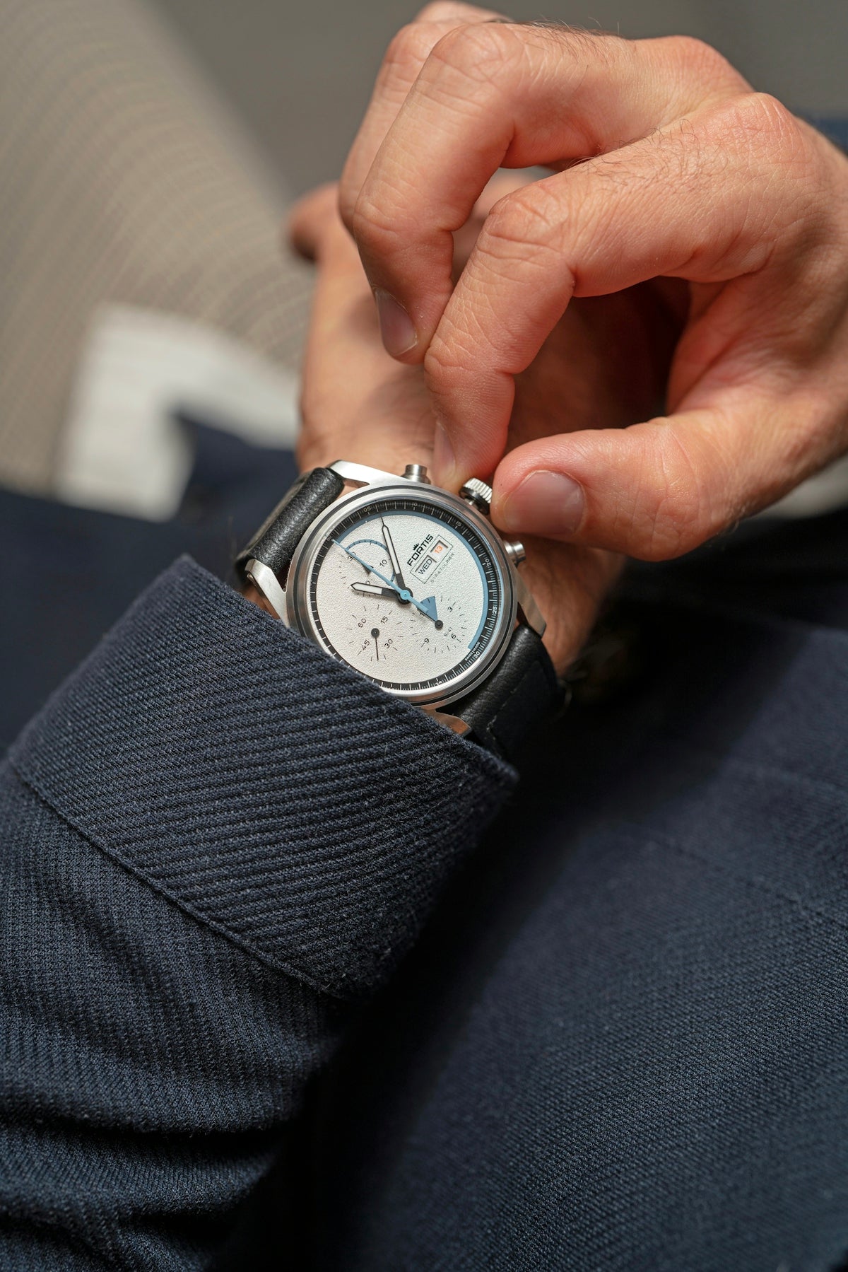 a person wearing a watch