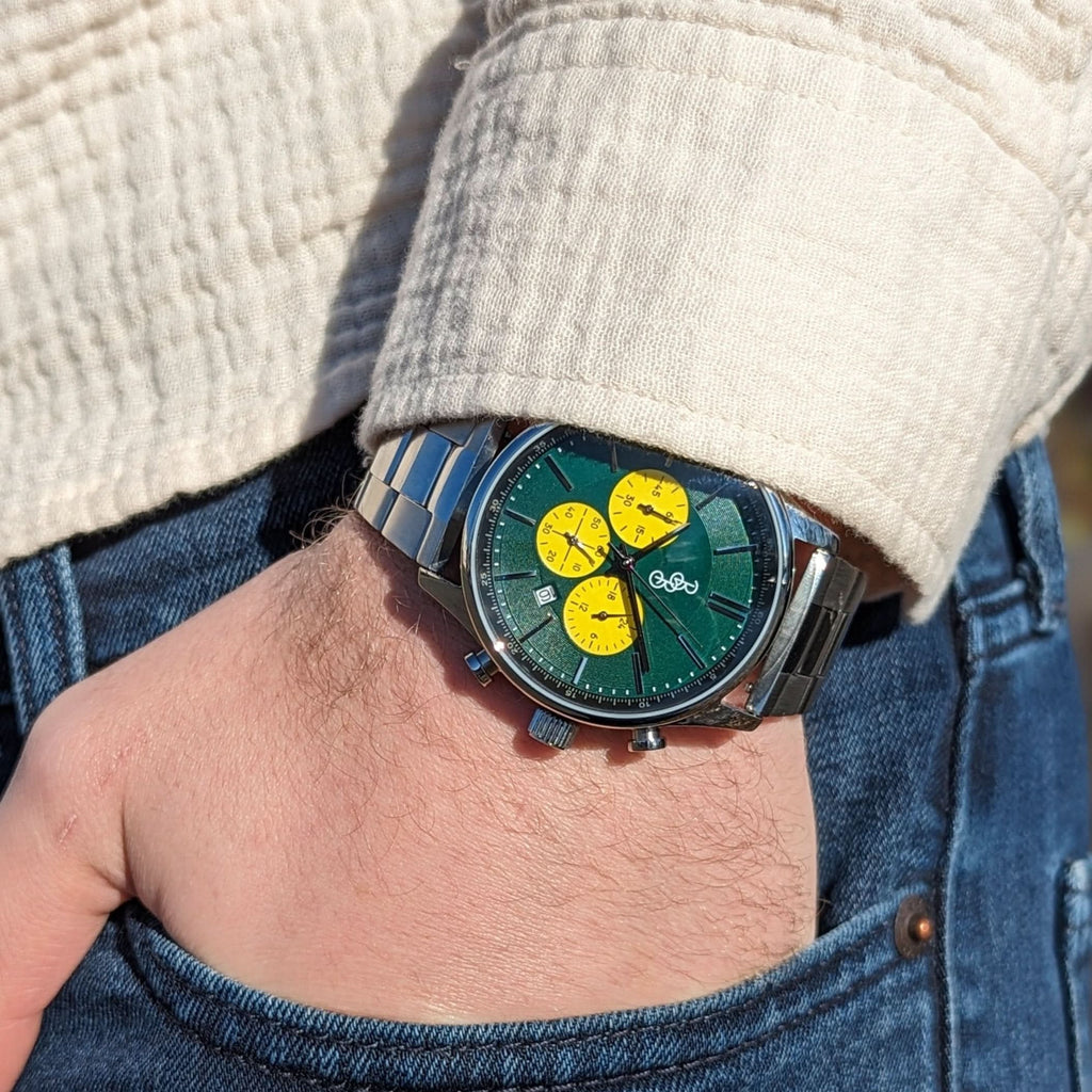 Green and Yellow Chronograph
