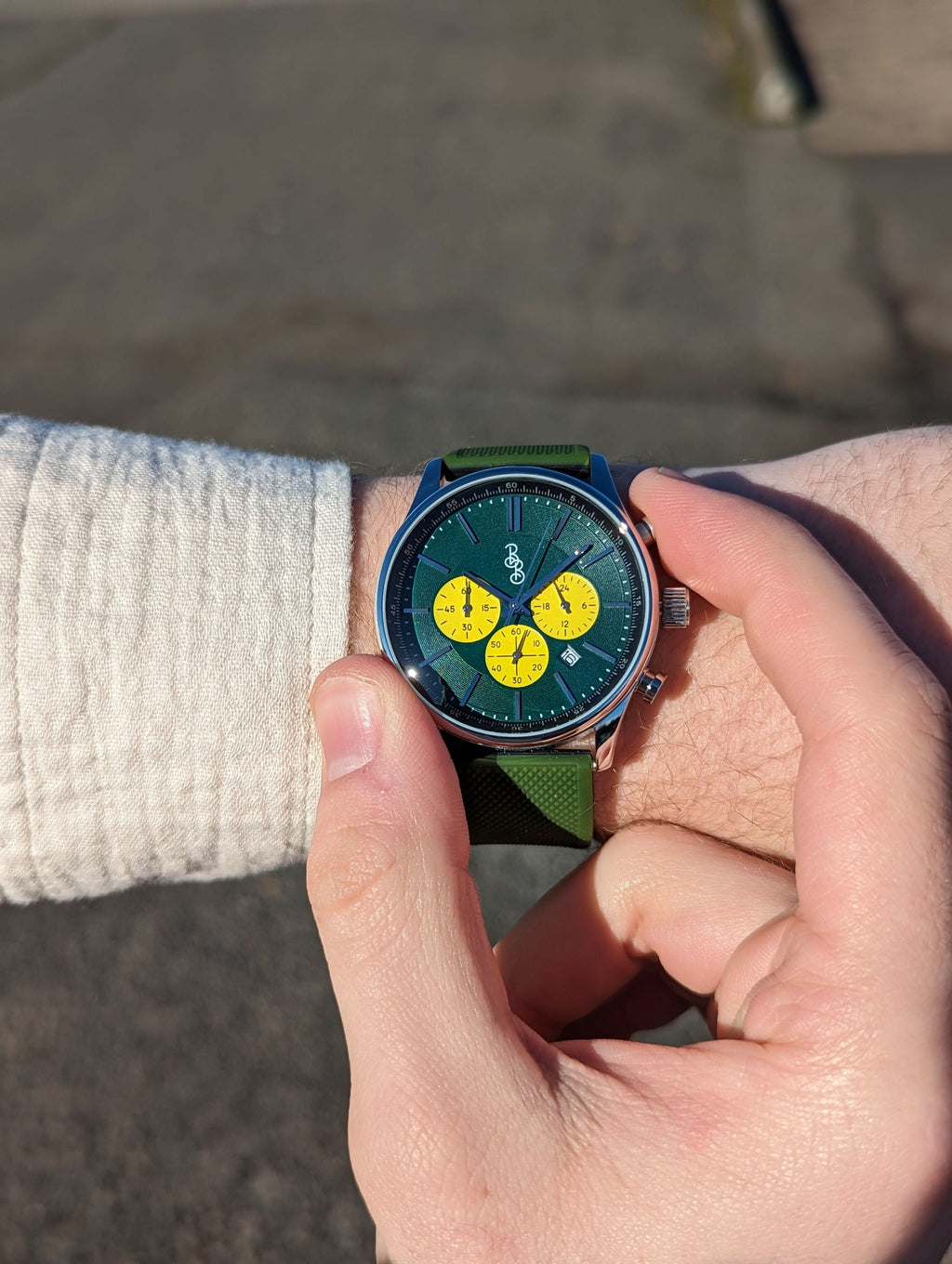 Green and Yellow Chronograph