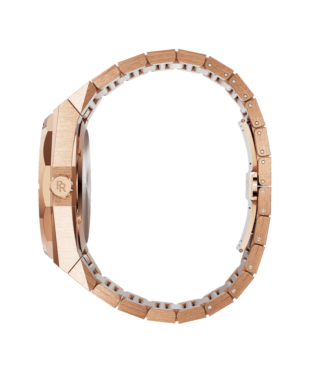 Mens Gold Watch- Frosted Star Dust II Void Rose Gold