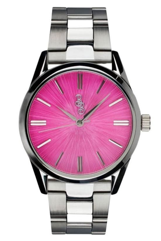 Pink Sunburst Watch