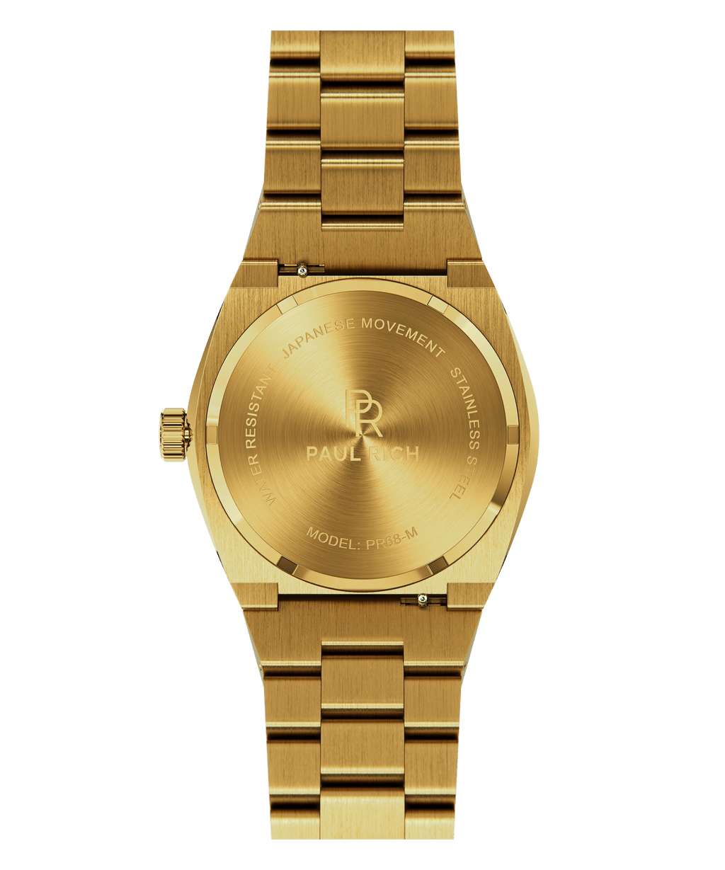 Gold Men's Watch- Frosted Midas Touch (Style-Gold Watches)