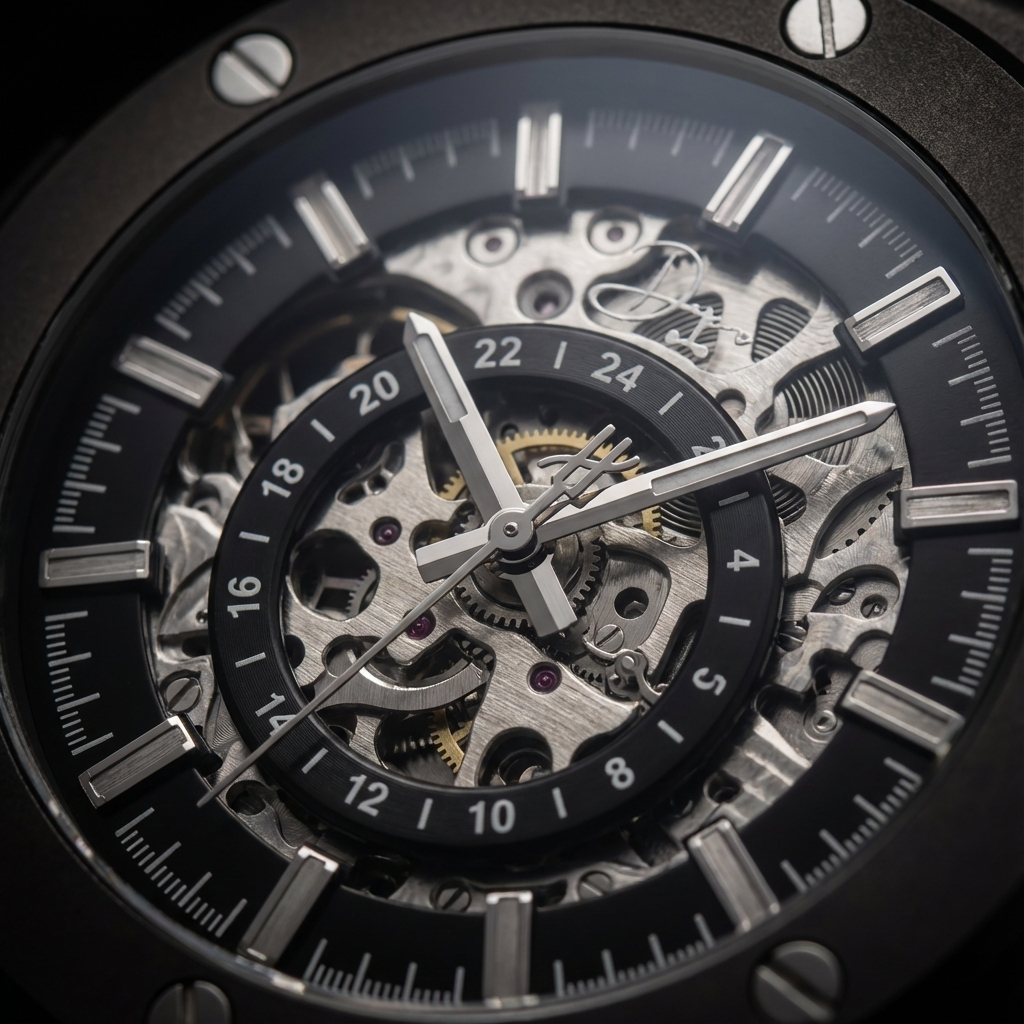 Stainless Steel Skeleton Watch - The 199 Gunmetal by Dapper Watches - Dapper Watches 