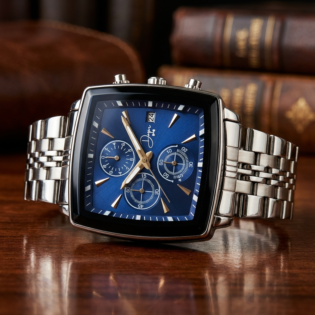 Blue Chrome Quartz – The Modernist by Dapper Watches - Dapper Watches