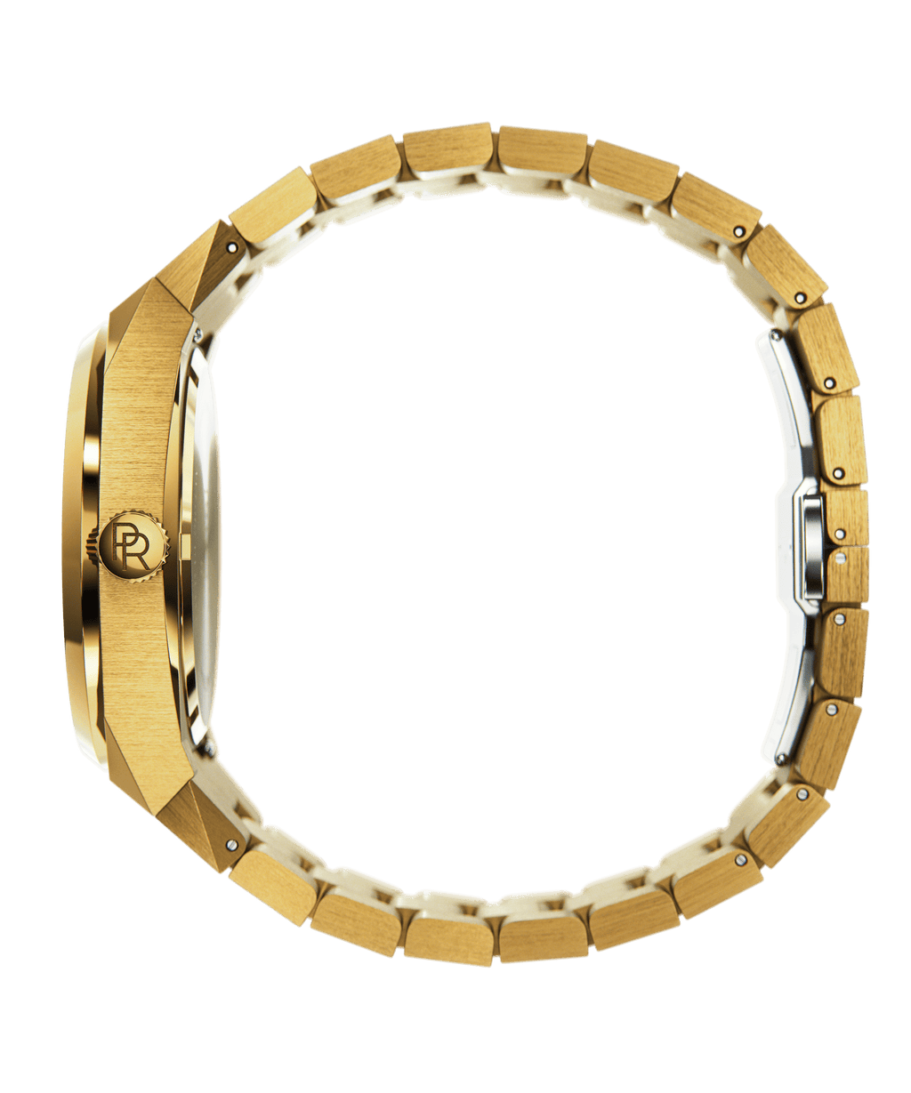 Gold Men's Watch- Frosted Midas Touch (Style-Gold Watches)