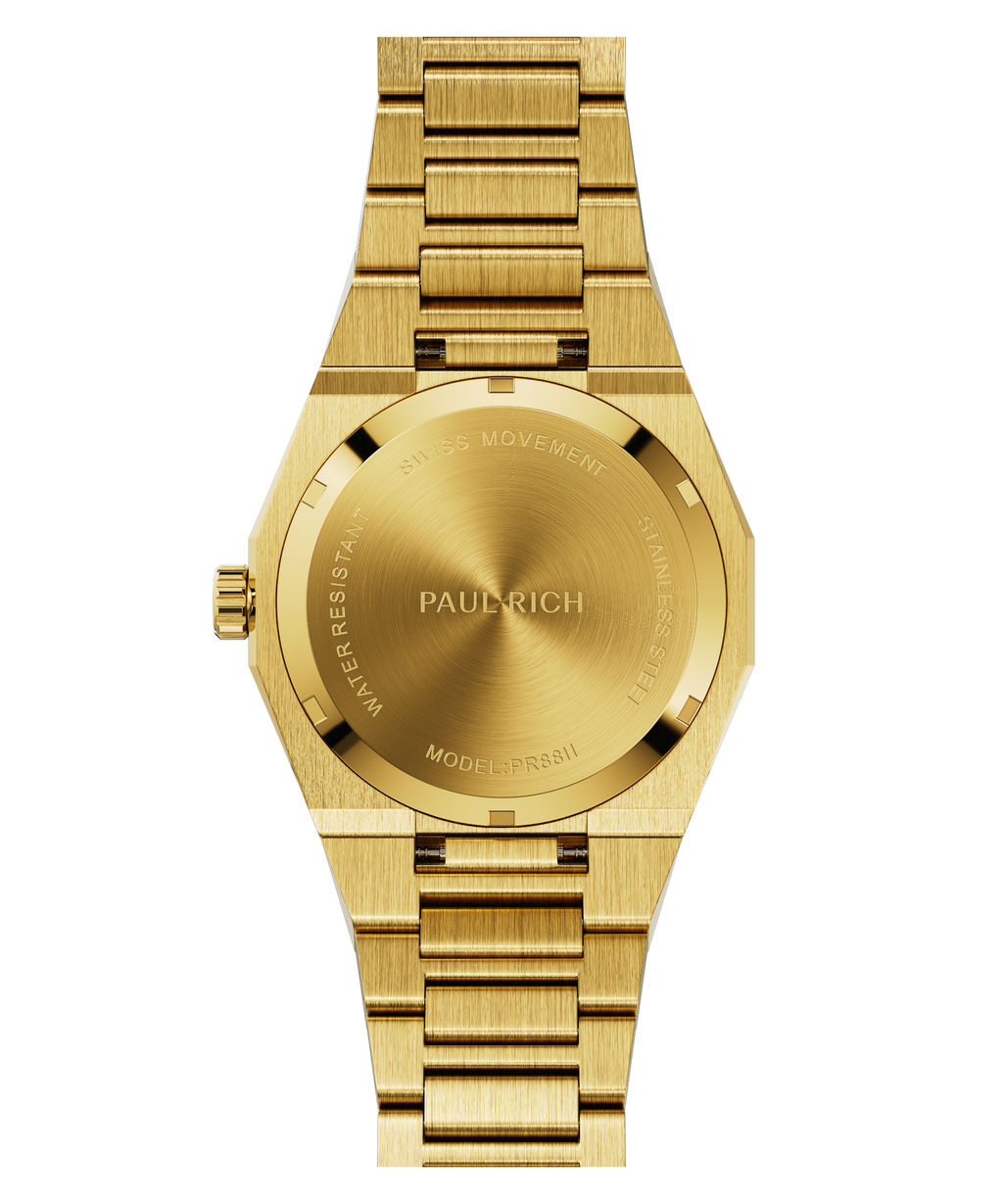 Premium Men's Gold Watch: Star Dust II Gold Green 43mm Timepiece