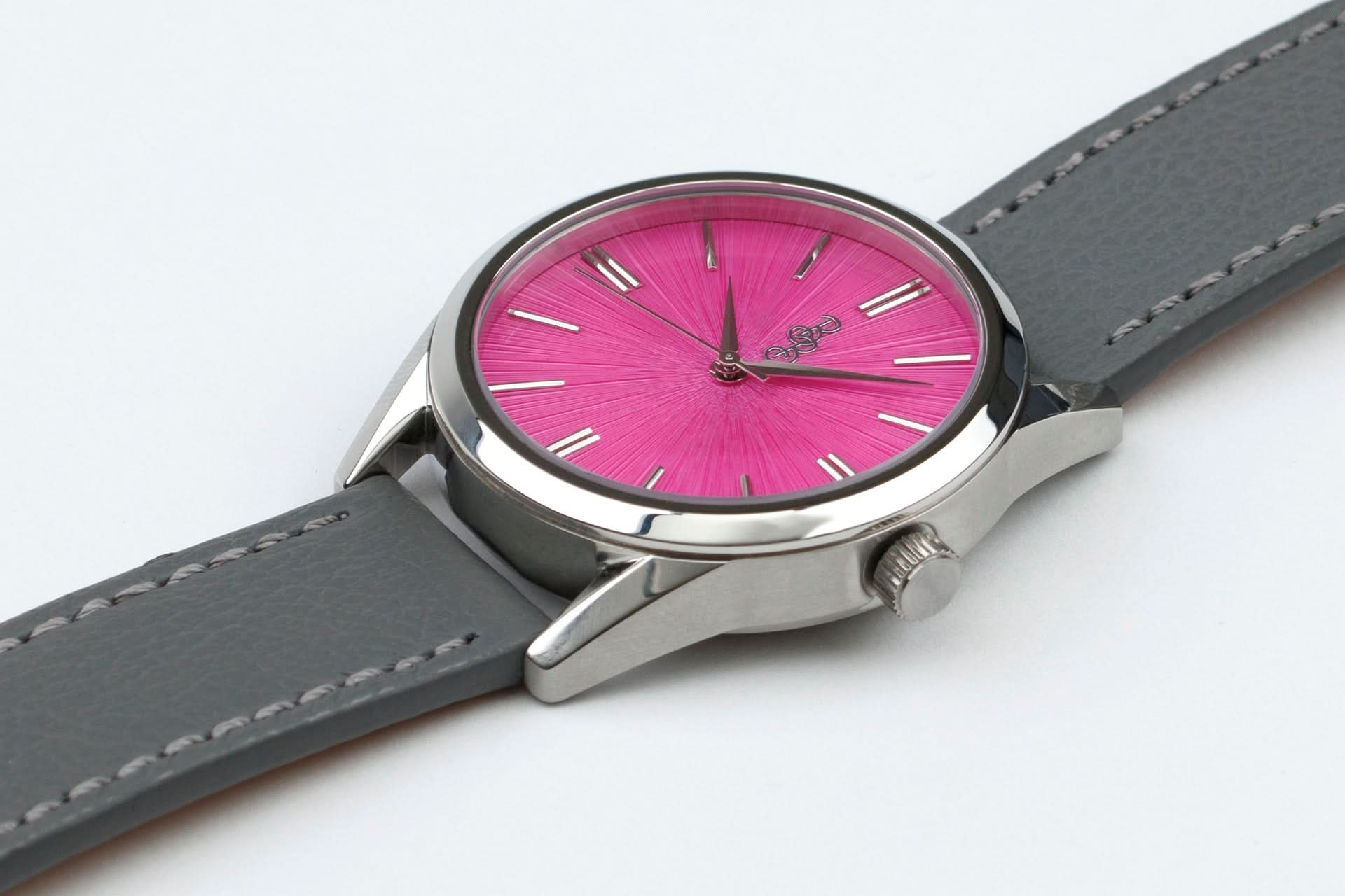 Pink Sunburst Watch