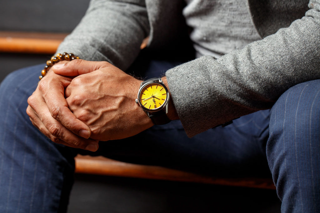 Yellow Sunburst Watch